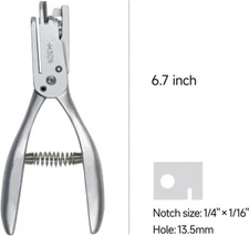 Pattern Notcher 1/4 x 1/16inch, 13.5mm Circular Holes Cutting, Stainless Steel