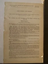Government Report 1882 John Torrey Claims for Loss of Mill Building by Military 