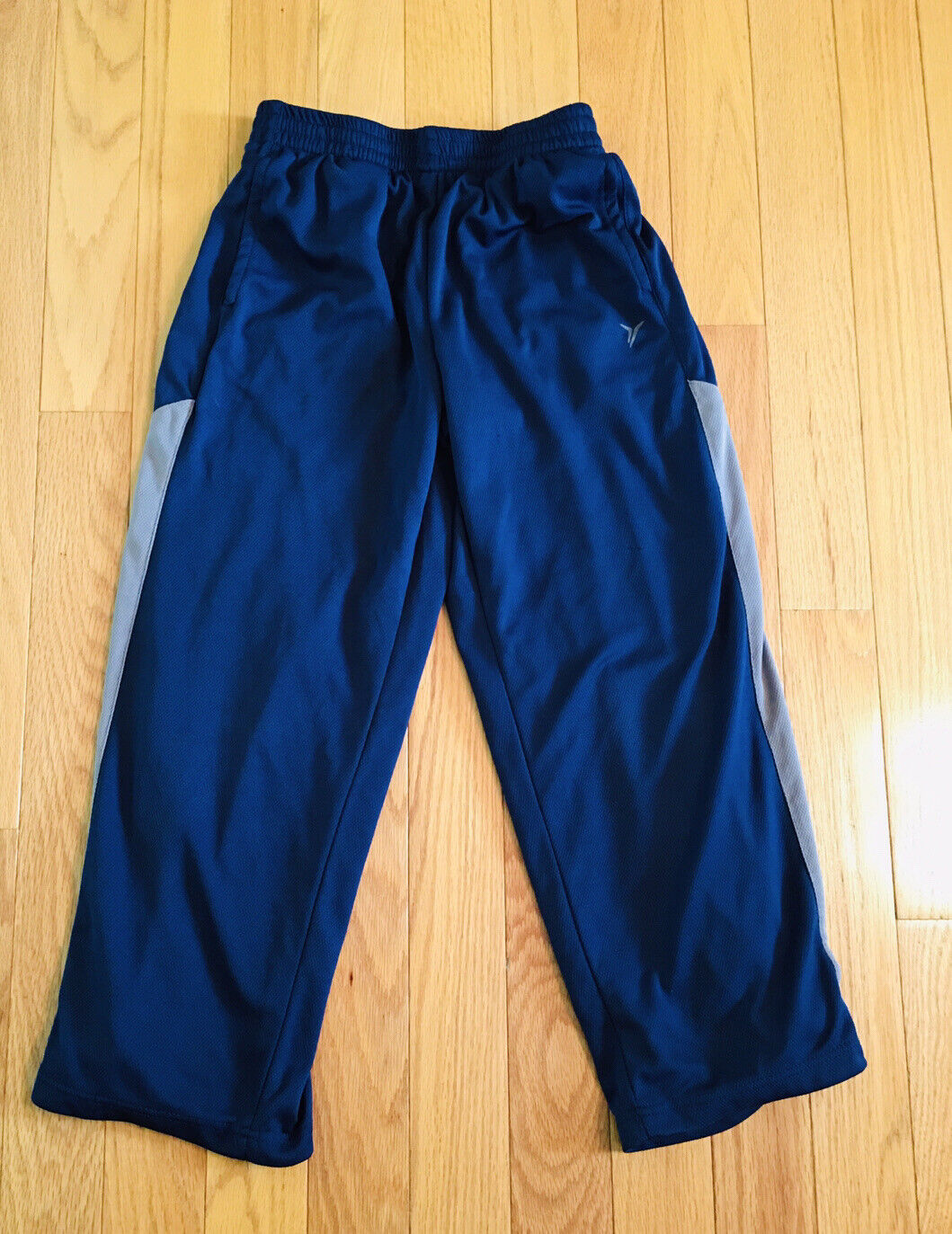 Old Navy Boys Activewear Track Pants Navy Blue Gray Drawstring X