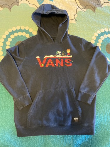 Raro Vans cacahuetes Navidad Charlie Brown Snoopy Niños Sudadera Con  Capucha Azul Marino Grande | eBay