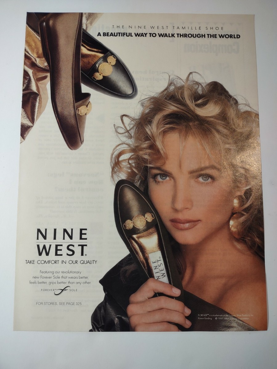 Vintage 1990s Print Ad Nine West Fashion Apparel Shoes