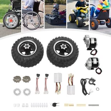 10" Motor Drive Air Wheel Conversion Kit Double Wheel Electric Cart Scooter 350W