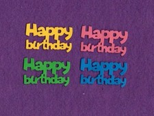 HAPPY BIRTHDAY  15 die cuts scrapbook cards