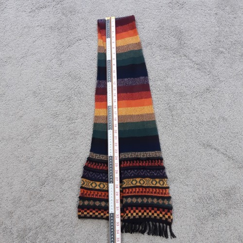 Wool Hat & Scarf Alpaca All-in-one One Piece Autumn Winter Rainbow Tassled - Picture 8 of 11