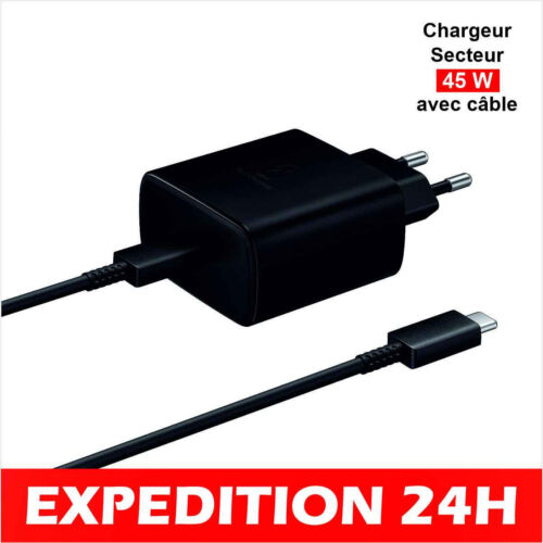 Chargeur Rapide 45W + Cable USB-C USB-C pour Samsung Galaxy S23 ULTRA - S23 PLUS - Photo 1/4