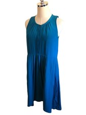 Madewell Mini Dress Women's Size Medium Blue Sleeveless Button Closure