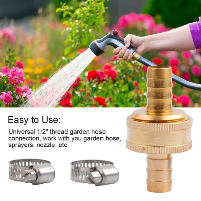 Confezione Da 2 Connettori Per Tubo Da Giardino/tubo Flessibile In Ottone Da 12 Pollice E 34 2 Pollici~p173206869