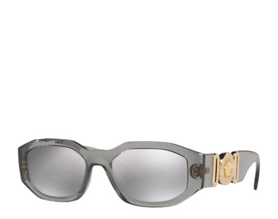 NEW Versace VE4361 \'Biggie\' Sunglasses in Grey Mirror Versace VE4361 Biggie M (53 - 18) with Silver lenses and  main image 4