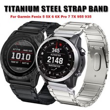 Quick Fit Watch Band Titanium Strap For Garmin Fenix 5 5X 6 6X Pro 7 7X 955 935