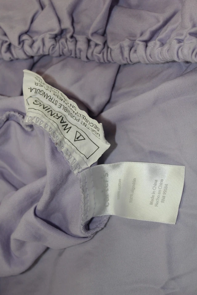 Sábana bajera ajustada Carter's Kidsline púrpura claro lavanda bebé bebé niña Foto 4 de 4