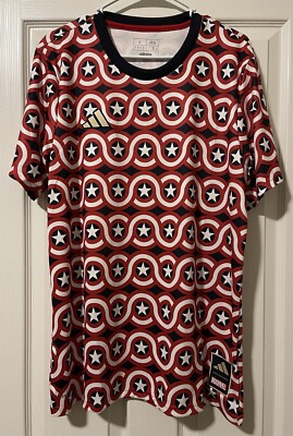 Adidas MARVEL X Captain America TEE T-SHIRT Warmup Jersey MLS