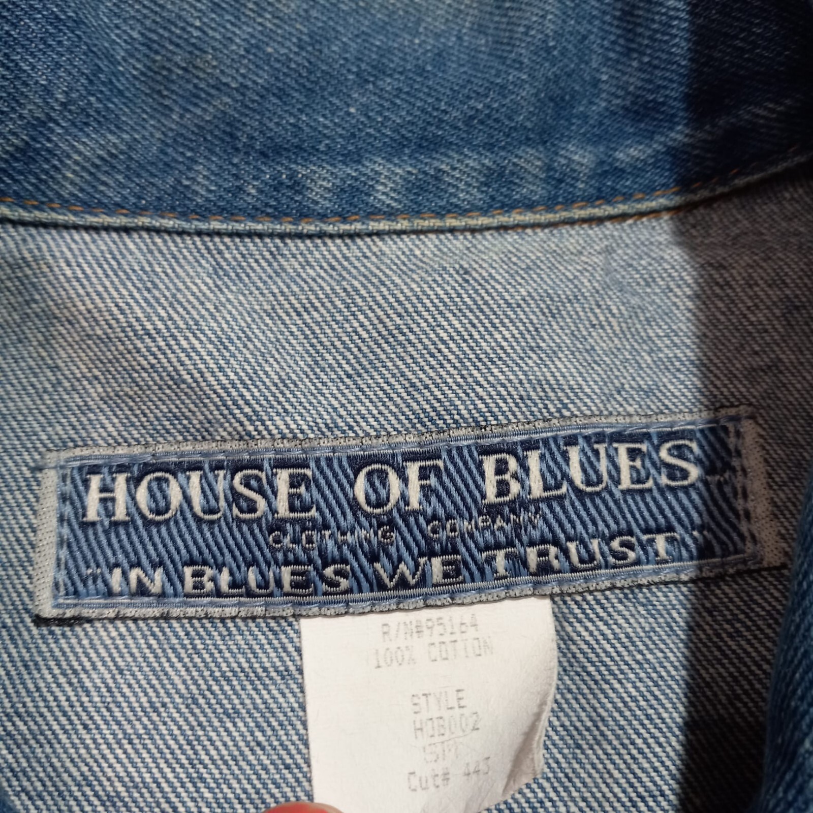 House of Blues Denim Jean Jacket • Sunset Strip • Men… Gem