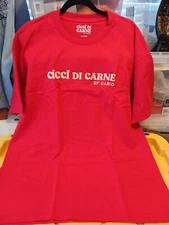 Cici Di Carne By Dario Carne Diem Red/White Tee Shirt/Novelty/Funny/Pun-XL-NIP