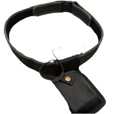 Adjustable utility belt with bungee strap pouch Quick Disconnect Clip Black {V}