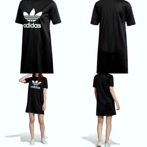 adidas originals trefoil logo dress in black