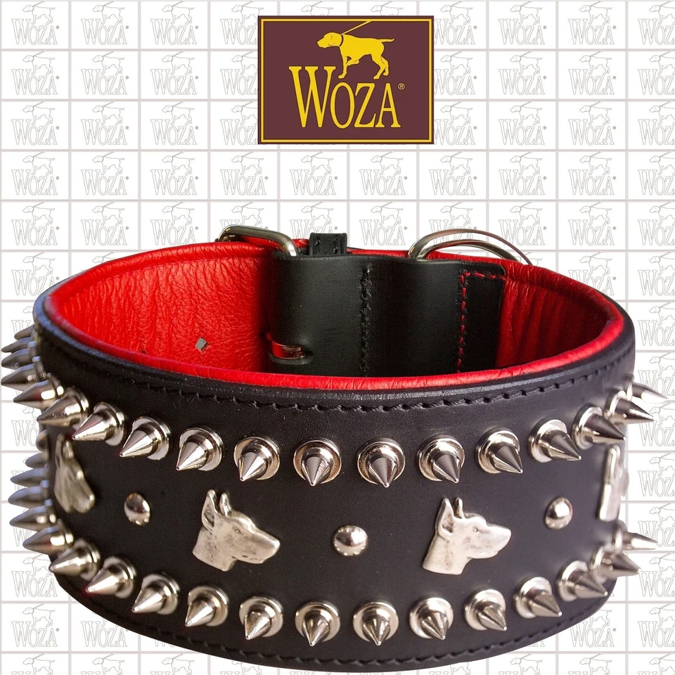 Premium Hundehalsband Dobermann Volllederhalsband 8cm WOZA Soft Rindnappa I2