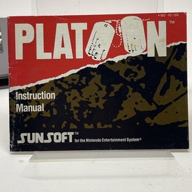 Platoon (Nintendo NES, 1988) Authentic Cart & Manual Tested Working Good Cond