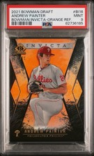 2021 Bowman Chrome Orange Refractor Andrew Painter INVICTA 19/25 PSA 9 Phillies