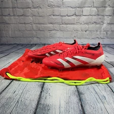 Adidas Predator Elite FG Soccer Cleats Lucid Red Black White ID3882 Men's Sz 8
