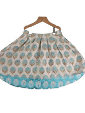Image of Monsoon Girls Gold Blue Brocade Skirt Party Occasion Age 7-8