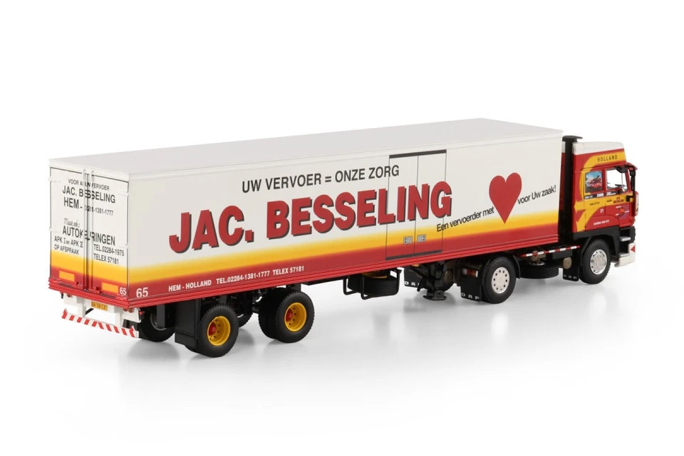 DAF 3300 space cab 4x2 box trailer "De Drieban Transport" WSI truck models 1:50 - Image 3 of 4
