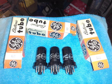  3 NOS GENERAL ELECTRIC / GE 6J5 AUDIO PREAMPLIFIER TUBES - TV7 TESTED