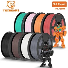 TECBEARS 8KG High Speed PLA Classic 3D Printer Filament 600mm/s 1.75mm No Bubble