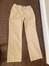 Tommy Hilfiger Khaki Boys Size 16 Cotton blend Uniform Pants EUC