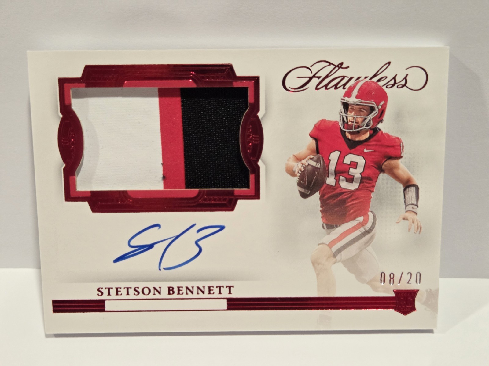 Stetson Bennett Panini Flawless Collegiate Flawless Rookie Patch Autograph Horizontal #RPAHSTB Base