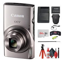 Canon Compact Digital Camera IXY 650 HS M 12x Optical Zoom - Silver - Bundle