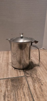 Vintage Stainless Steel Grease Pot Bacon Grease Keeper w/ Lid Kitchen Oil...