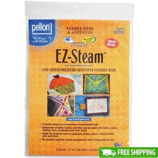 EZ Steam Craft Fusible Web Paper Backed 5 Sheets 12x9 Bonding Fabric Repair New