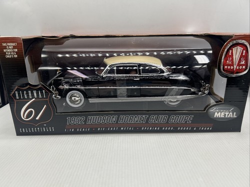 1/18 Highway 61 Black & Tan 1952 Hudson Hornet Club Coupe jm #50130 READ ME!!