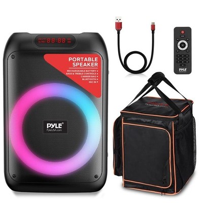 Pyle 100 Watt Portable BT Party Speaker w/ Built-in Rechargeable Battery