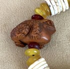 Hawaiian Bao Bao Bracelet With Netsuke Bead Frog And Ostrich Shells — photo 8