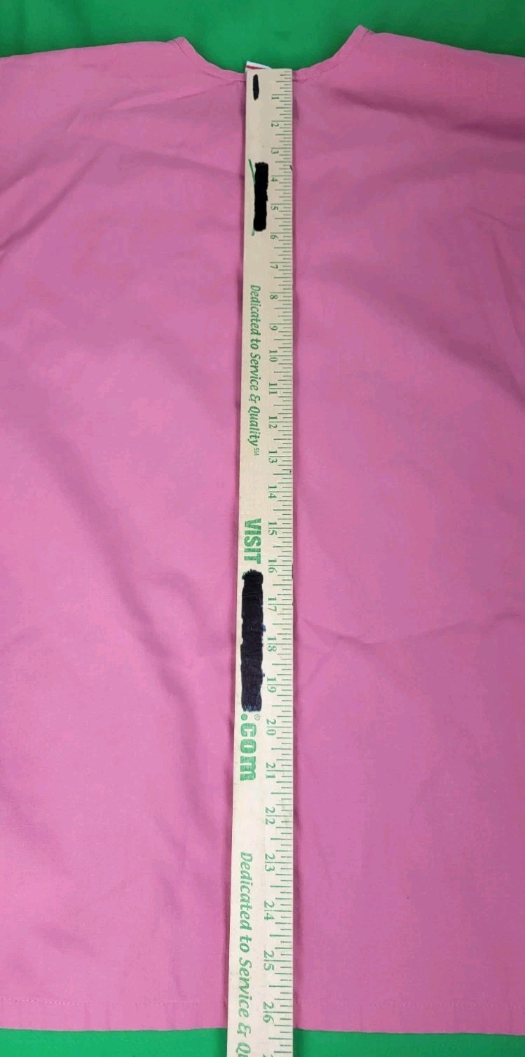 Simply Basic SCRUB TOP Small Pink Vneck Short Sle… - image 5