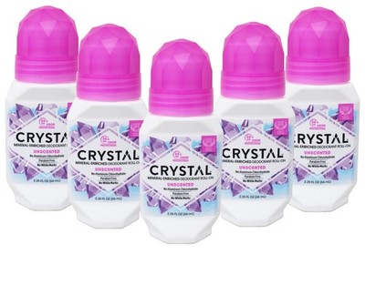 5 Pack - Crystal Natural Protection Roll-On Body Deodorant, 2.25 fl oz