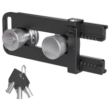 Double Door Security Lock, Keyed French Door Lockout Device, Reinforcement Lo...