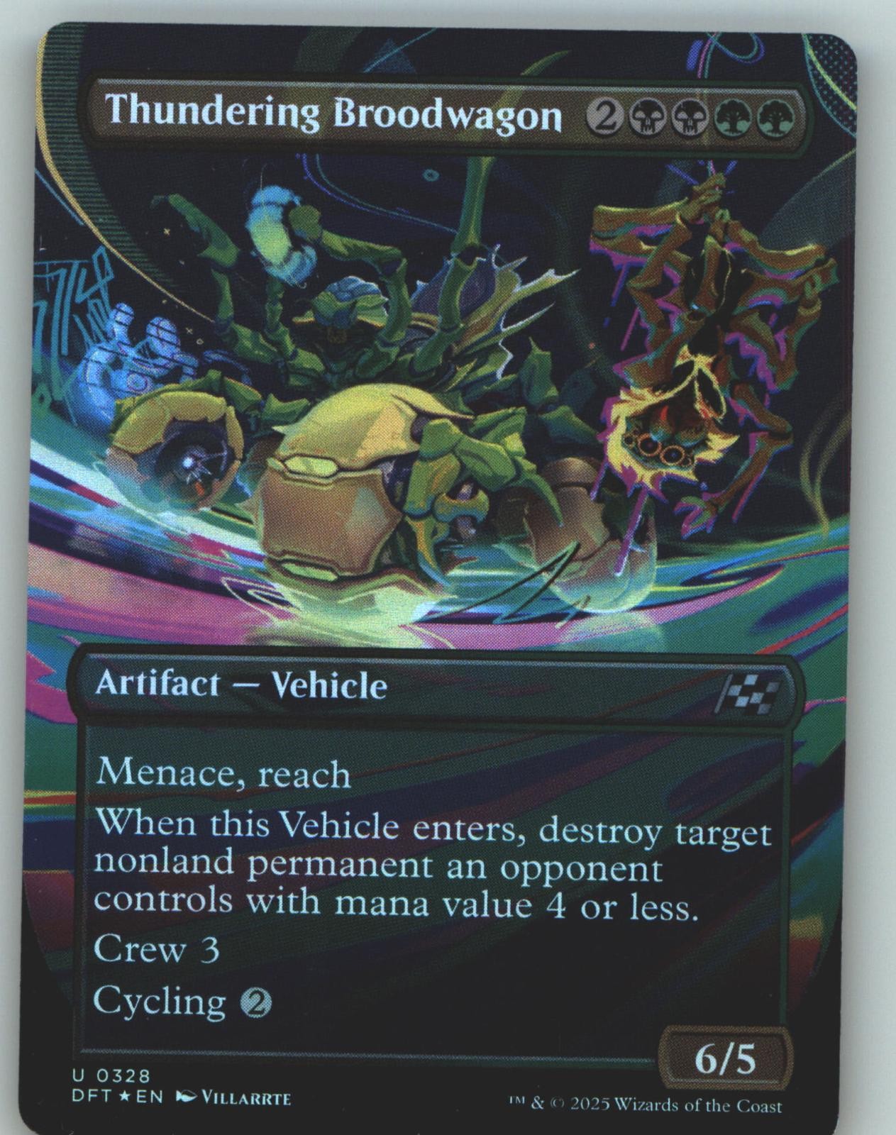 Thundering Broodwagon (Borderless) 328 Aetherdrift Magic: The Gathering Foil NM