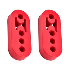 2 PCS Rubber Exhaust Hanger, 4 Holes 0.47 Inch Insulator Bushing Adjustable