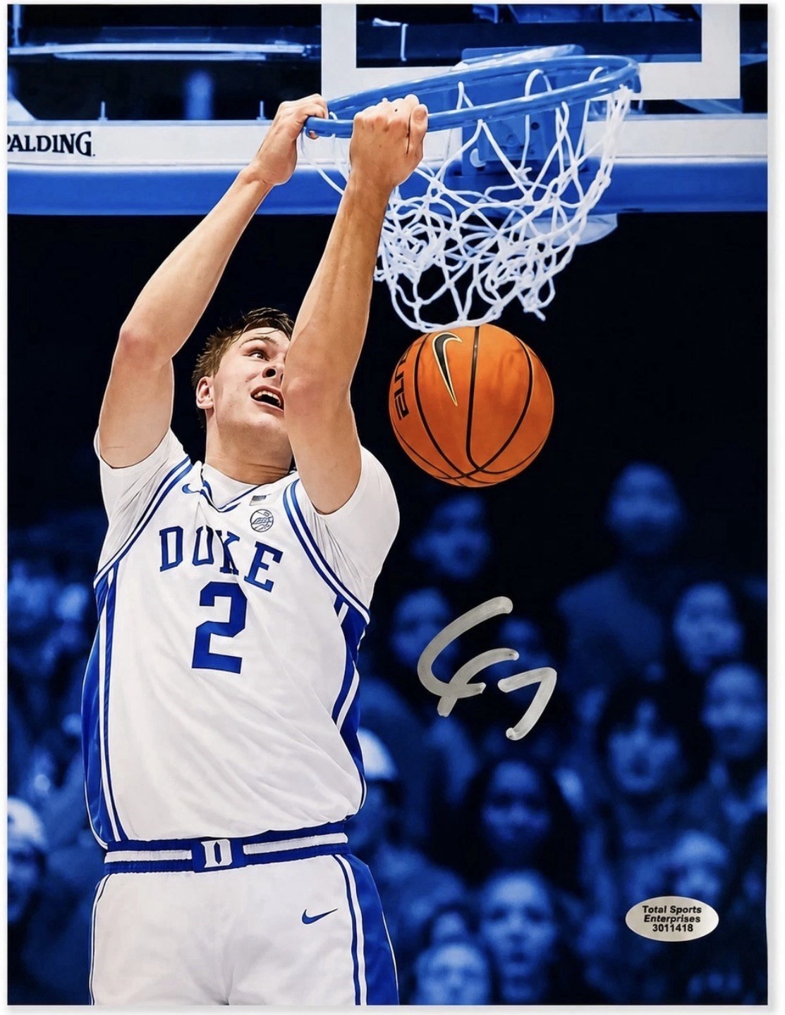 Cooper Flagg of Duke Blue Devils & Dallas Mavericks Autographed 8x10 W/COA 🔥🔥