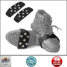 7-Point Crampon Traction Cleats Anti-Skid Ice Snow Spikes for Hiking Walking Sho