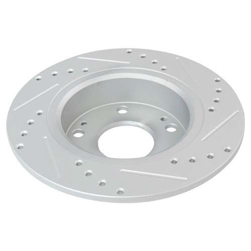 Rear Drilled & Slotted Brake Rotors & Semi-Metallic Pad Kit - Performance Brake Set For Dodge Ram 1500