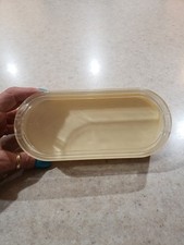 Vintage Baby Brush  Comb Set Box 1920's-1930's Empty Box Cream  Clear 6.75" L