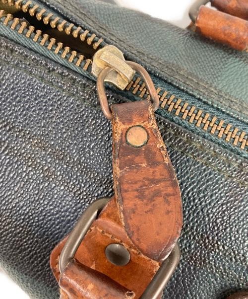 POLO Ralph Lauren Mini Boston Bag Green Leather Used thumbnail 11