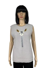 Umberto Ginocchietti Angora Wool Knit Gilet Embroidered