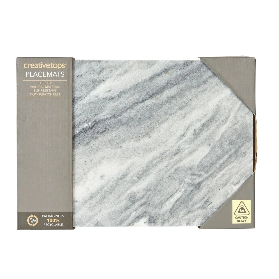 Creative Tops Naturals Marble Pack Of 2 Placemats - Image 2 of 4