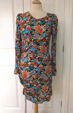 Zara floral print woven slim fit dress small brand new with tags