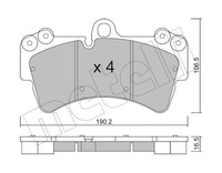Metelli Bremsbelagsatz, Scheibenbremse 22-0654-0 FüR Audi Porsche VW