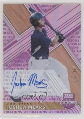 2019 Panini Elite Extra Edition Aspirations Purple 66/100 Joshua Mears Auto 0x5e